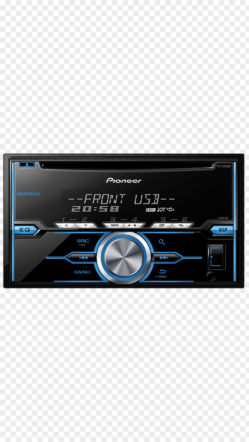 Car Pioneer FH-X720BT Double Din Stereo For MIXTRAX EZ/iPod/iPhone And Android Media Access Vehicle Audio ISO 7736 PNG