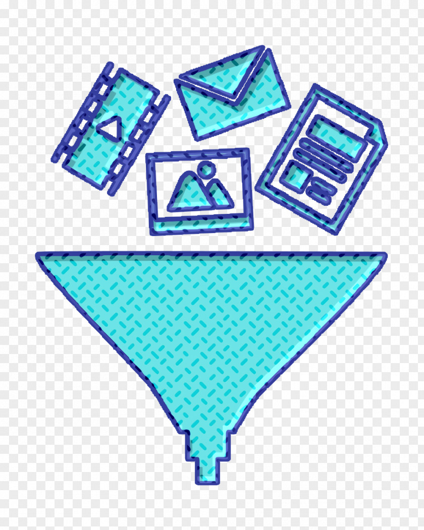 Interface Icon Data Symbols Into A Funnel Icons PNG