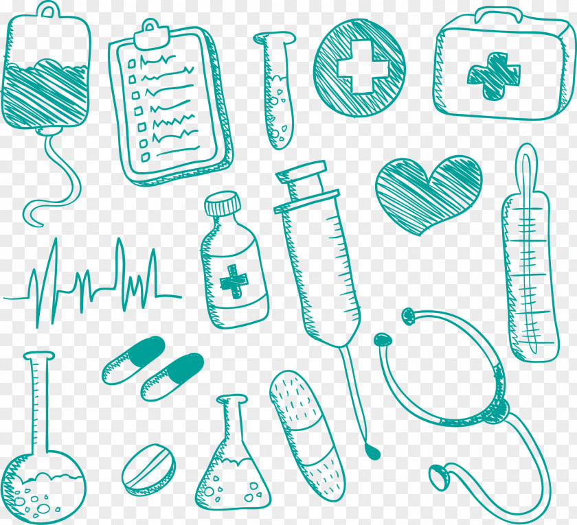 Medical Supplies Artwork Medicine Nursing Drawing Doodle PNG