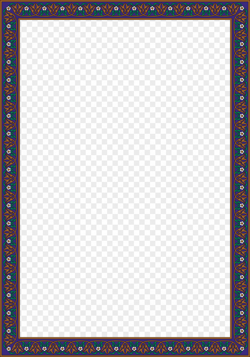 Profile Border Textile Square Area Blue Pattern PNG