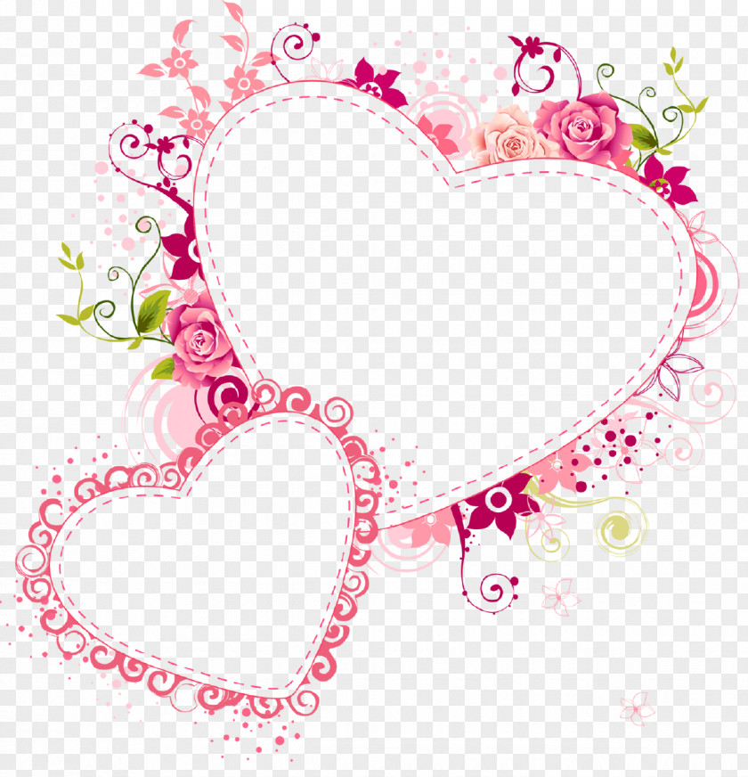 HEART FLOWER Paper Picture Frames Heart Love Clip Art PNG