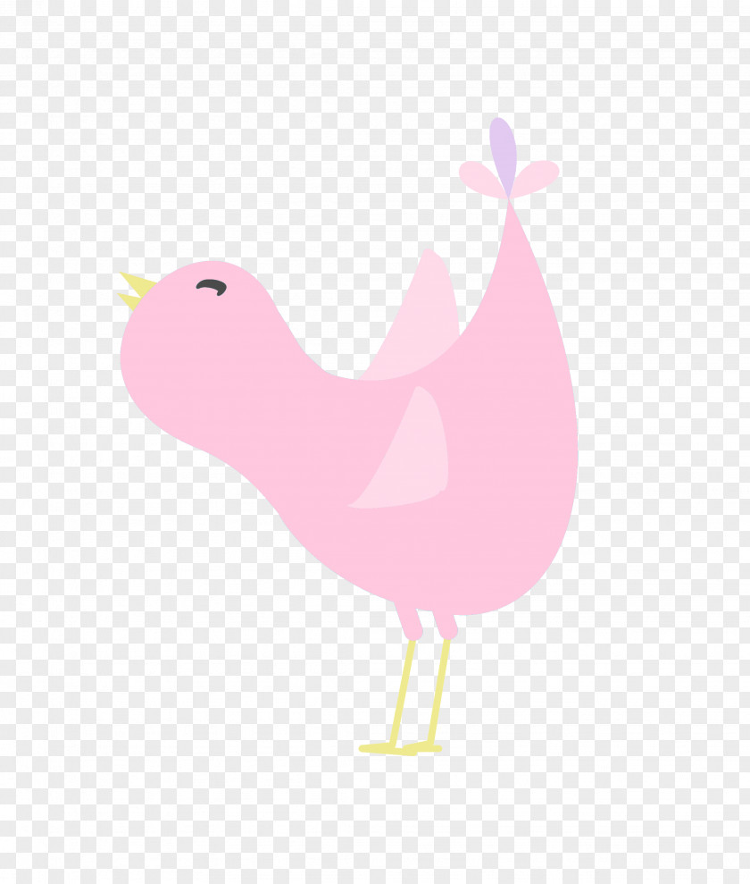 Pink Bird Cartoon Clip Art PNG