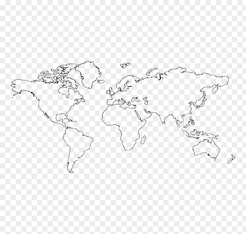 World Map Blank Tattoo PNG