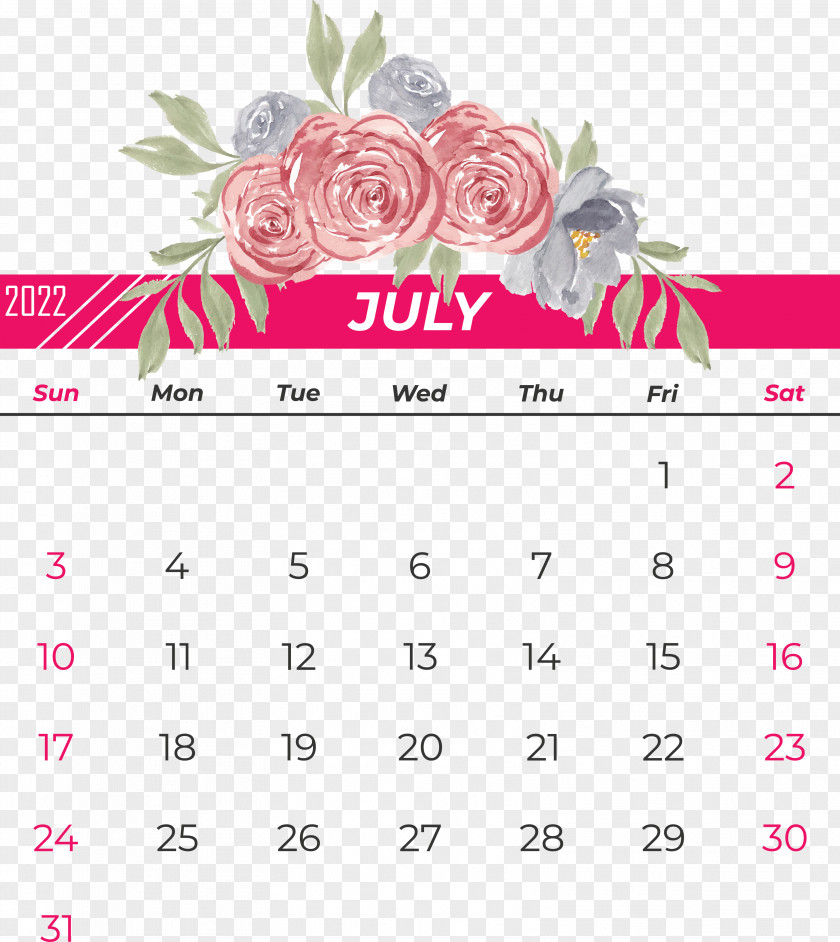 Calendar Symbol Line Flower PNG