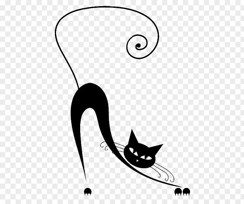 Cat And Fish Drawing American Shorthair Sphynx Black Image Design PNG