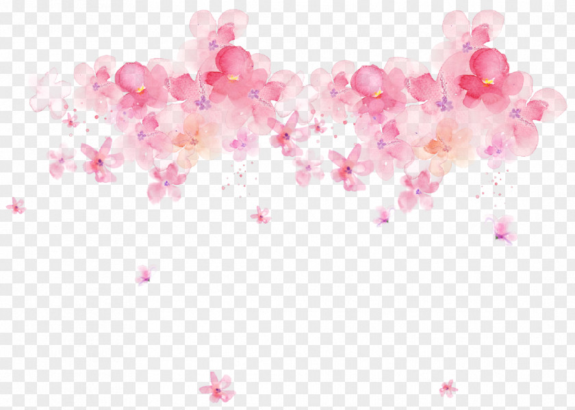 Dusky Pink Watercolor: Flowers Floral Design Watercolor Painting PNG