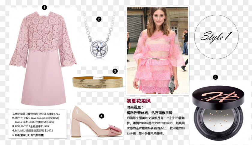 Dress Fashion Design Sleeve Pink M PNG
