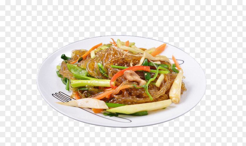 Korean-style Fried Mixed Vegetables Japchae Vegetarian Cuisine Food PNG