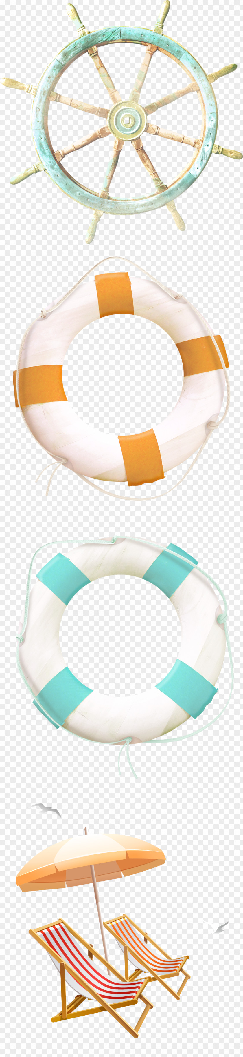 Swim Rings And Recreational Seats Illustration PNG