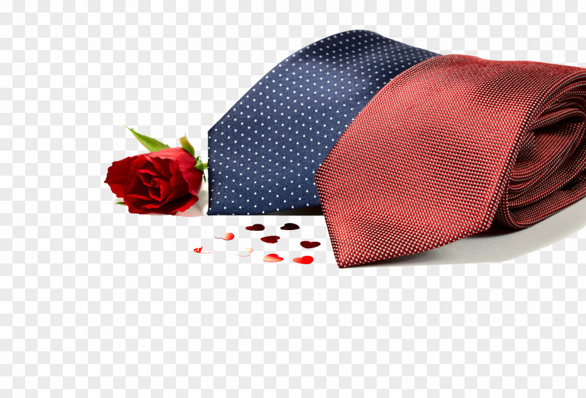 Father's Day Gift Tie With Roses Festival PNG