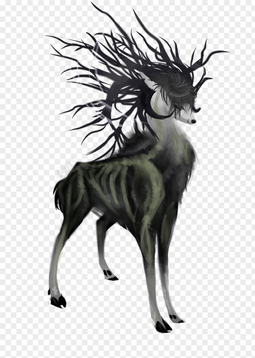Reindeer Drawing Antelope Horse Legendary Creature PNG