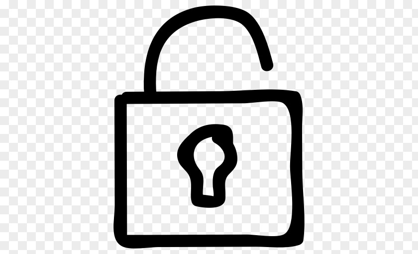 Silhouette Hand Padlock PNG