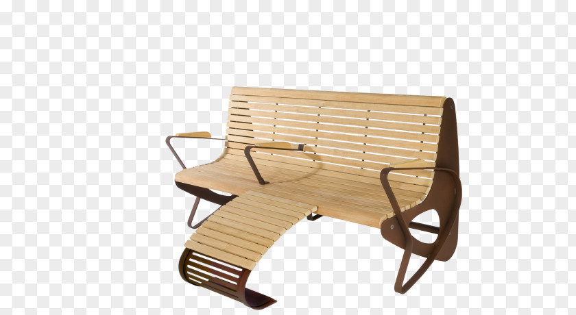 Street Chair Bench Furniture Steel Wood Banc Public PNG