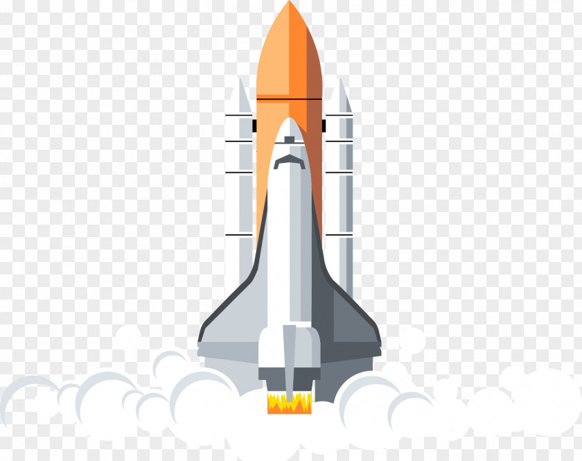 Vector Painted Rocket Launch Vecteur PNG
