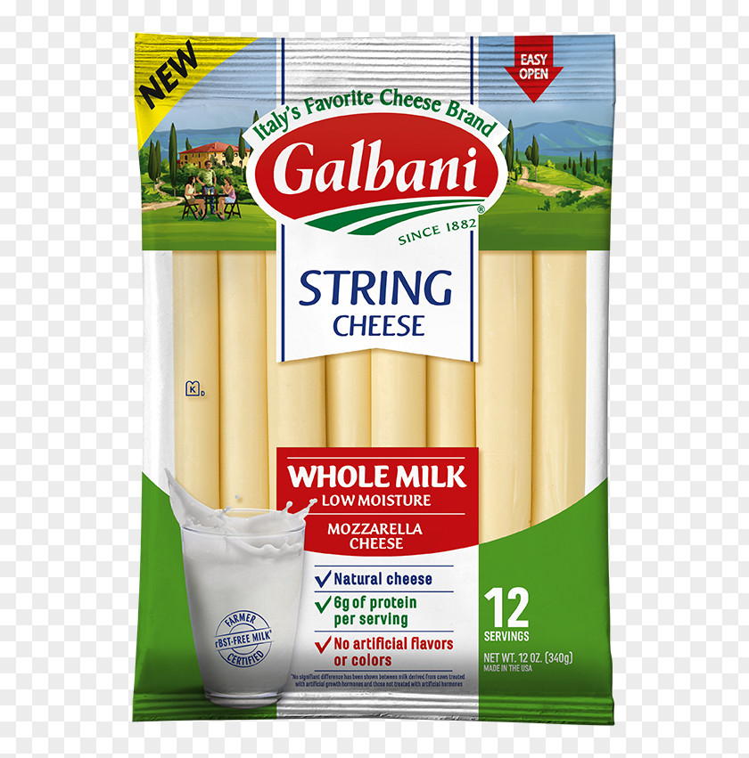 Mozzarella Cheese String Cream Galbani PNG