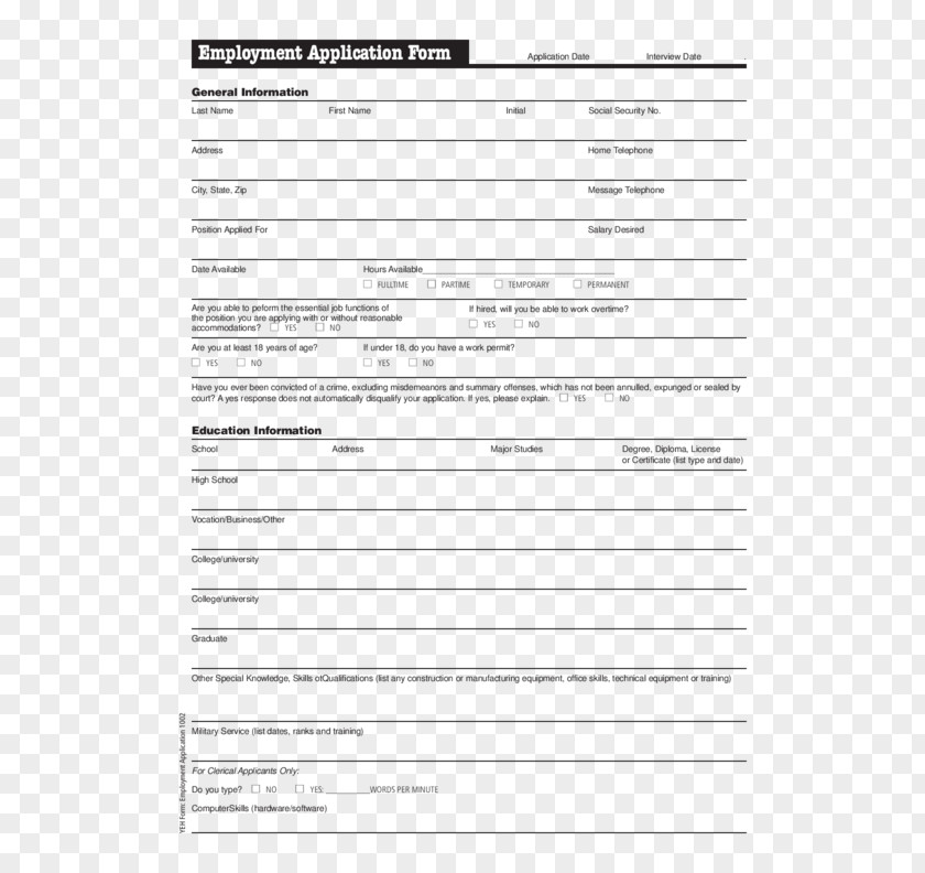 Online Application For Employment Template Résumé Job PNG