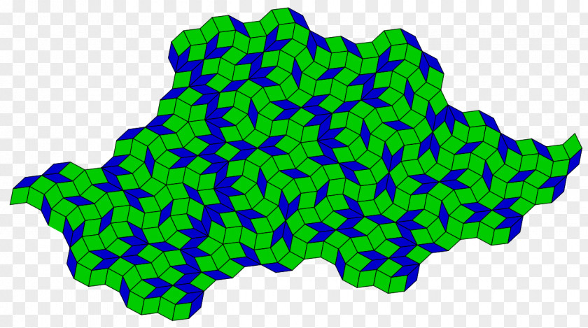 Penrose Tiling Tessellation Aperiodic Pentagonal Geometry PNG