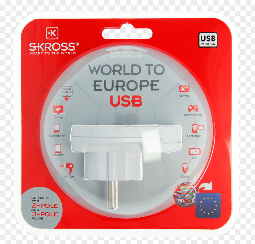USB Europe Adapter Schuko Reisestecker AC Power Plugs And Sockets PNG