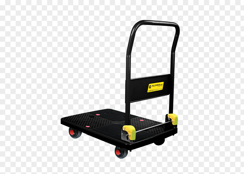 Yellow Box Hand Truck Pallet Jack Flatbed Trolley Electric Platform Caster PNG