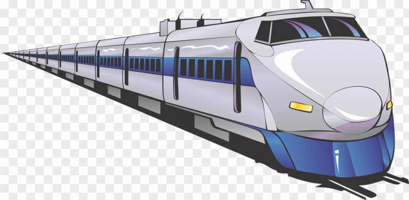 A Blue Pattern; Silhouette Of High Iron Toy Train Rail Transport High-speed Clip Art PNG