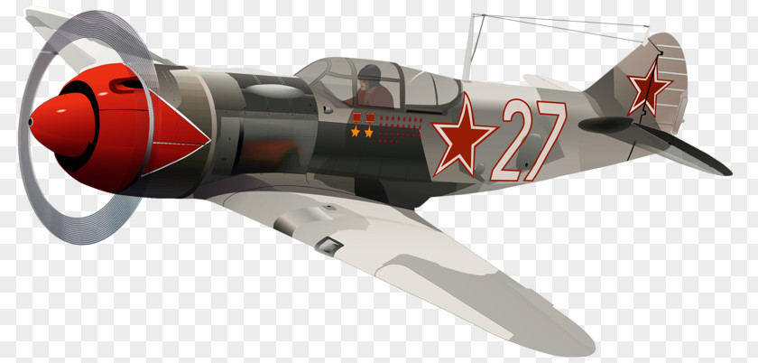 Cartoon Airplane Decoration Lavochkin La-9 Aircraft PNG