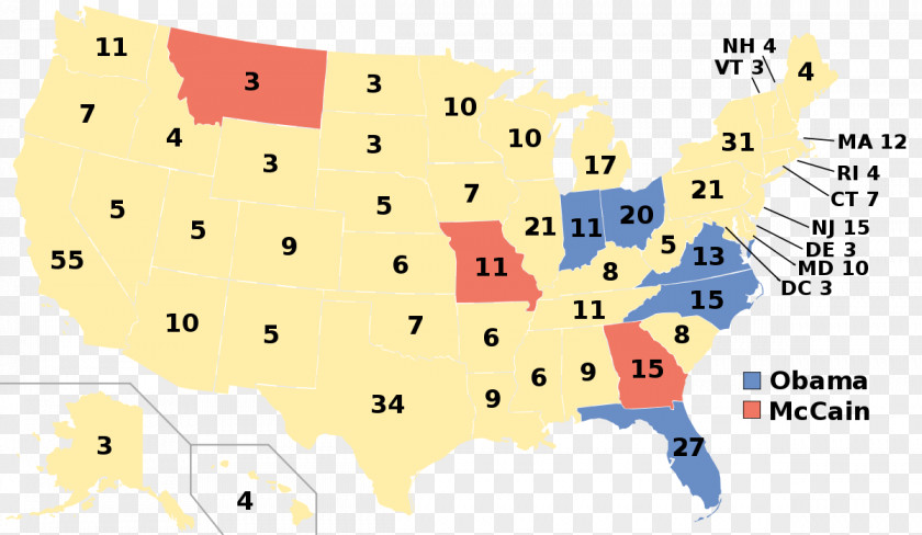 United States Presidential Election, 2008 1972 1980 1992 PNG