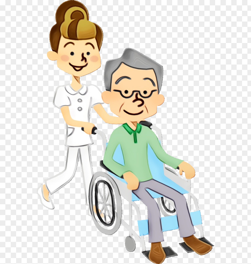 Cartoon Wheelchair Sharing Vehicle Child PNG