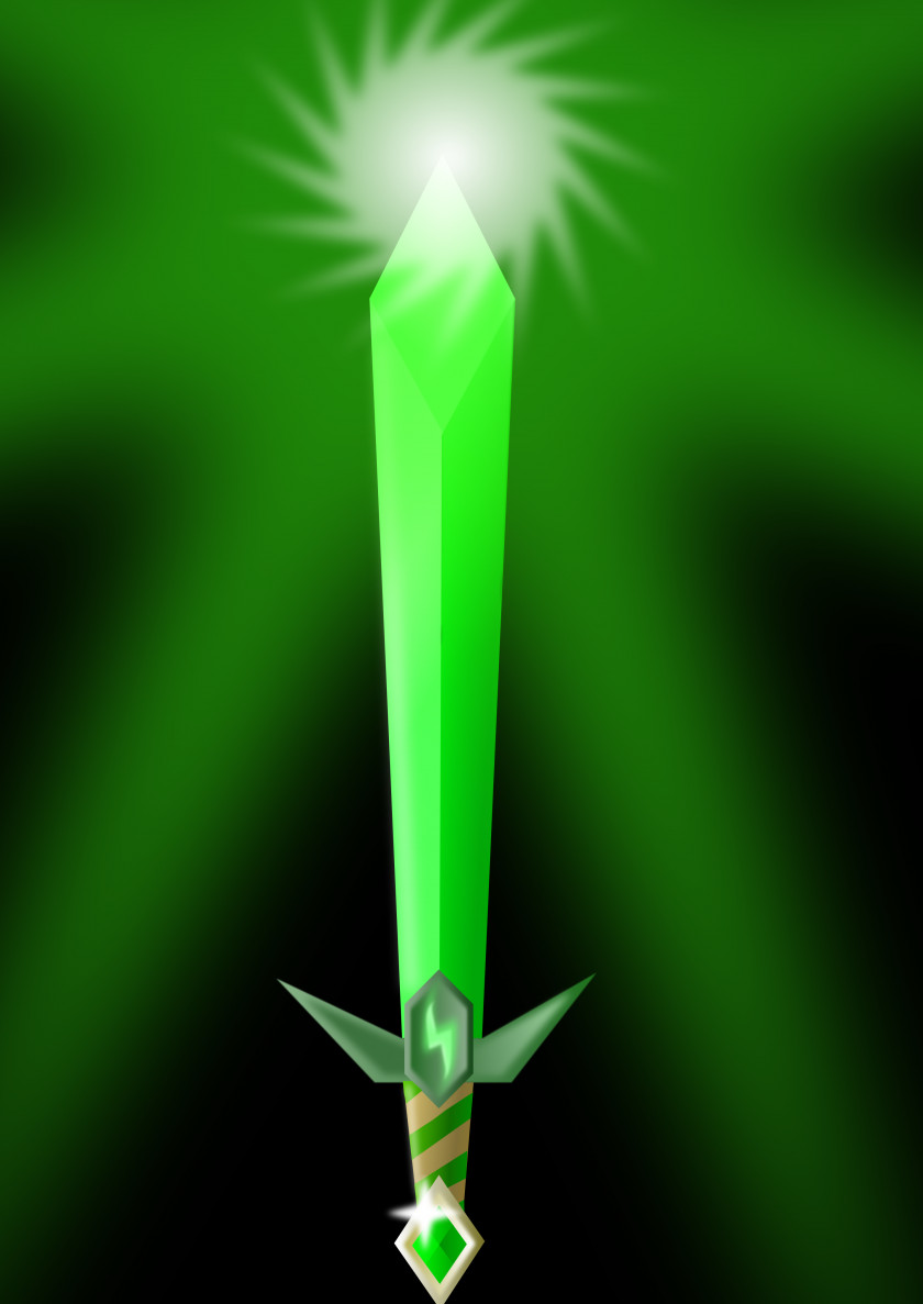 Emerald Sword Green PNG