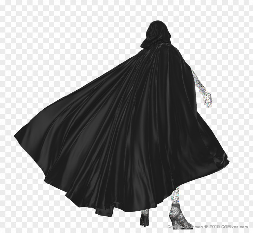 King Cape May Shoulder Cloak Black M PNG