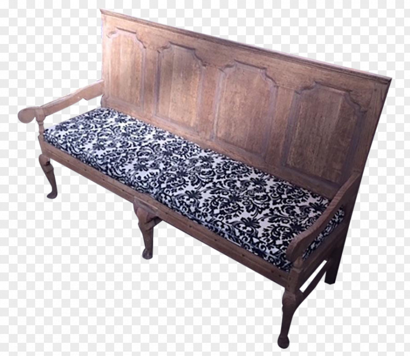 Wood Loveseat Couch Bed Frame Furniture PNG