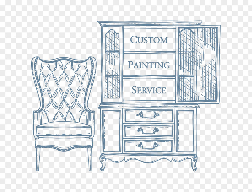 Chair Table Furniture Painting Drawing PNG