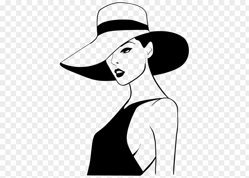 Hat Woman With A Cowboy Drawing Illustration PNG