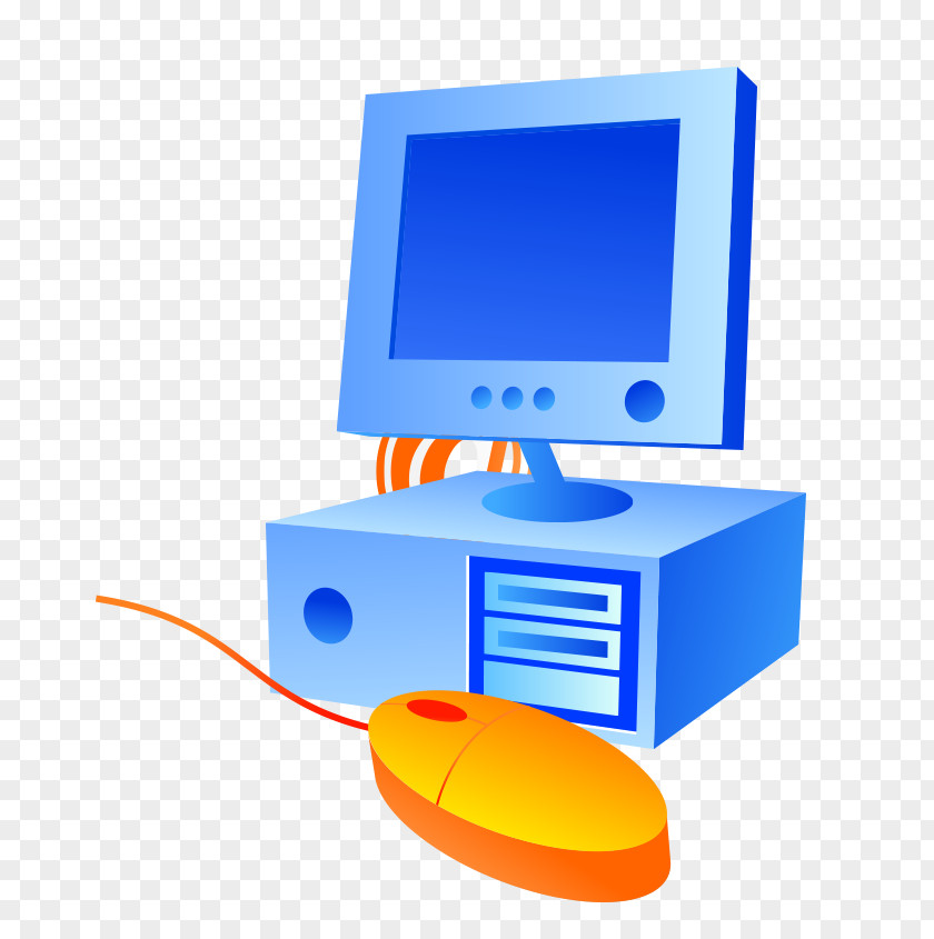 Cartoon Blue Computer Mouse Desktop Computers Personal PNG