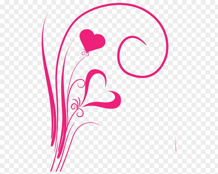 Pink Line Magenta Heart PNG