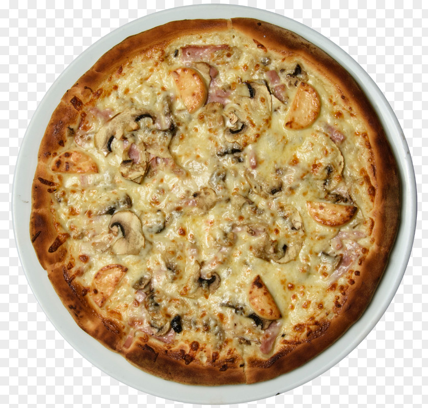 Pizza California-style Sicilian Cheese Carbonara PNG