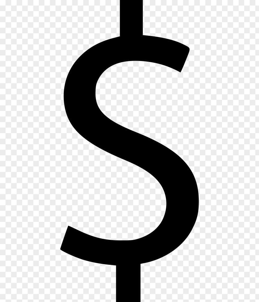 Single Cargo Dollar Sign Blue Black PNG