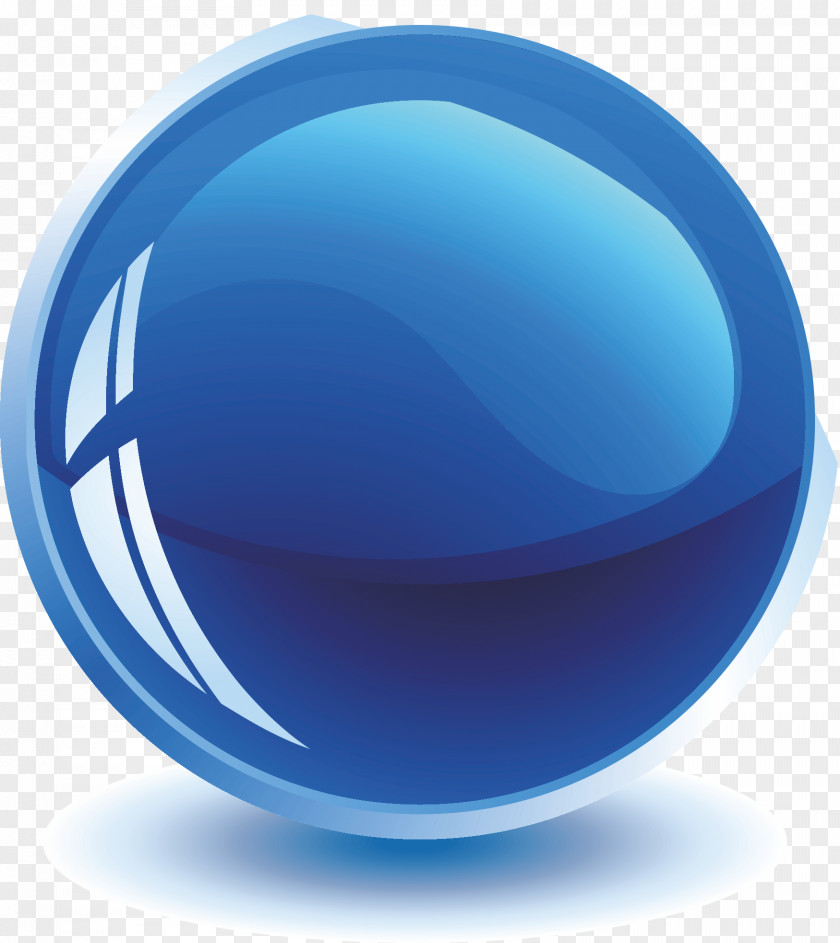 Three-dimensional Blue Ball Sphere Solid Geometry PNG