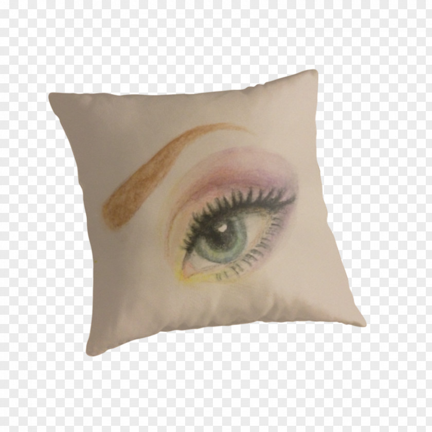 Watercolor Pencil Throw Pillows Cushion Eyebrow PNG