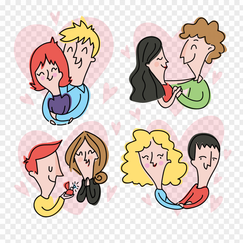 Barbecue Four Pairs Of Lovers Significant Other Download Adobe Illustrator PNG