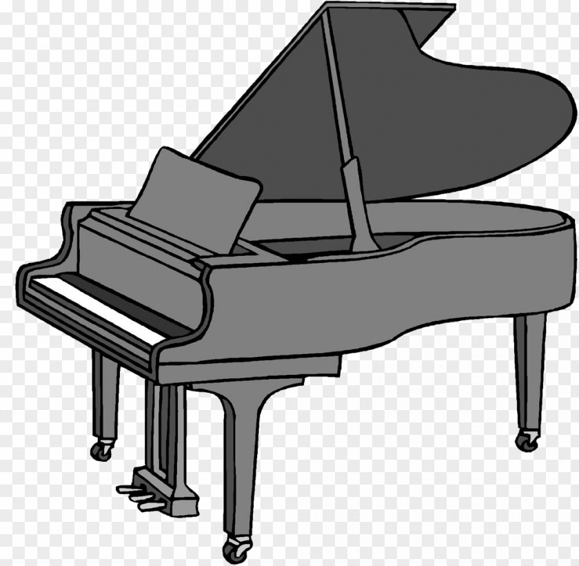 Cartoon Black Piano Drawing Clip Art PNG