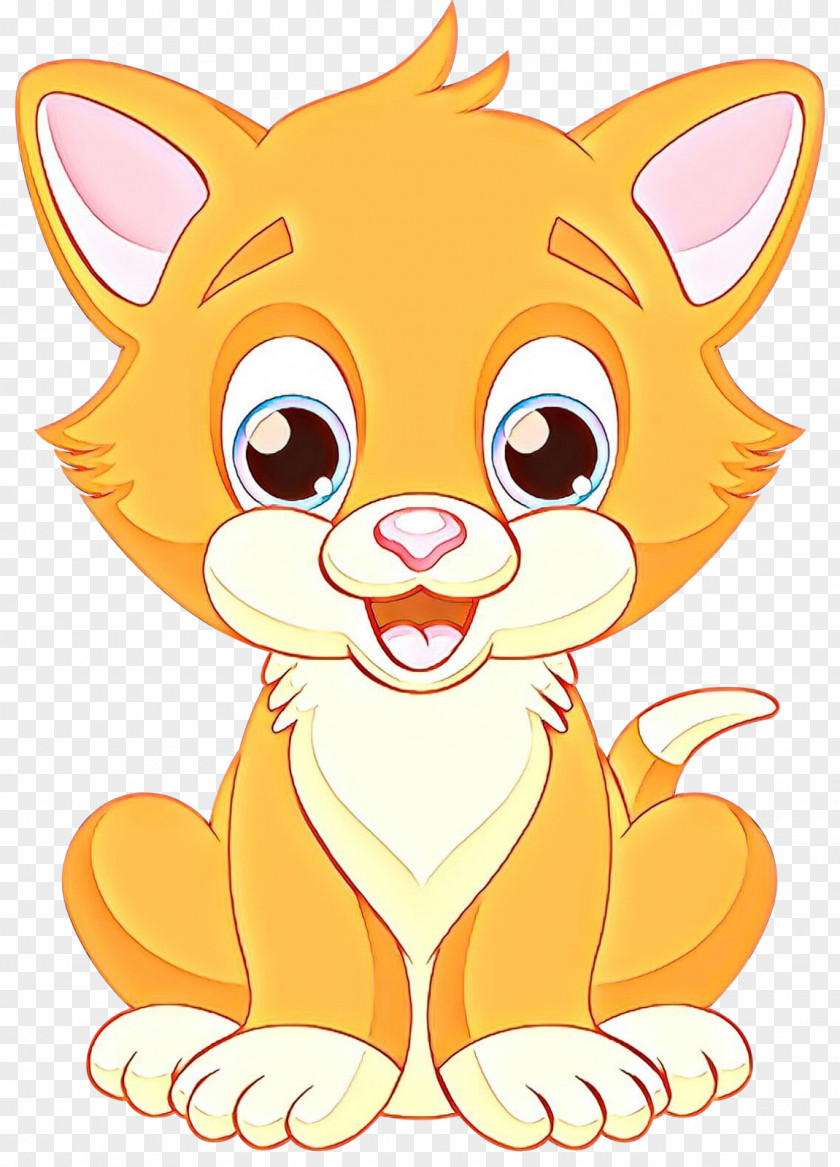 Cartoon Whiskers Yellow Snout Tail PNG