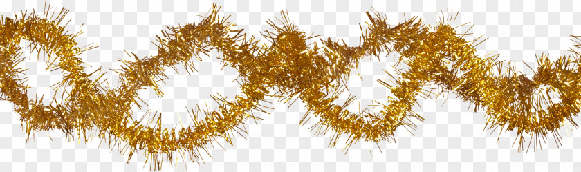 Christmas Tinsel Gold Clip Art Pine New Year PNG