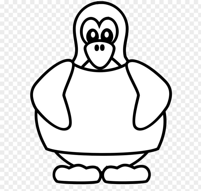 Outline Of A Shirt Penguin T-shirt Bird Coloring Book Clip Art PNG