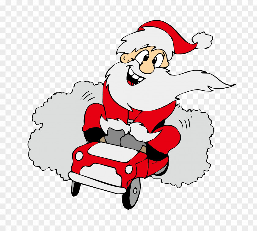 Santa Claus Mrs. Car Christmas Clip Art PNG
