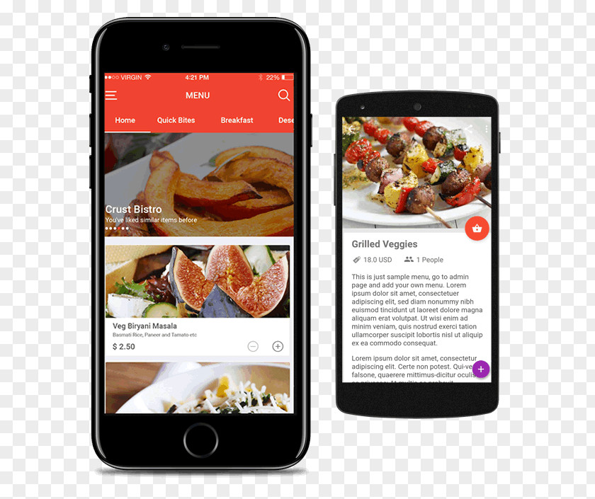 Smartphone Online Food Ordering Restaurant Delivery PNG