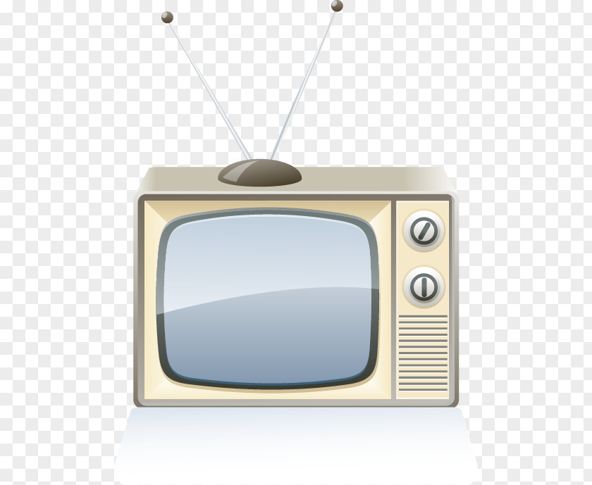 TV Antenna Pattern Painted Desktop Television Set PNG