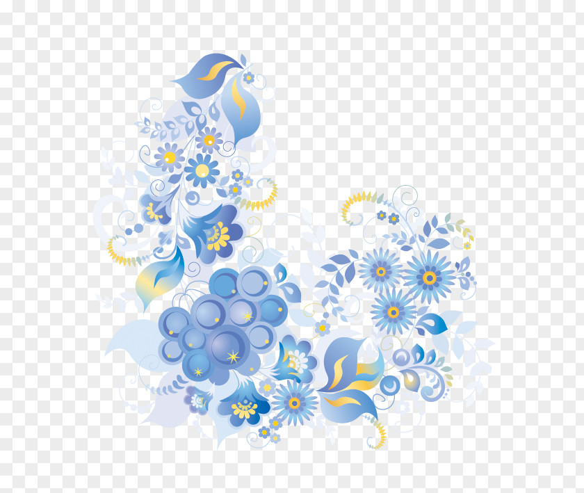 Blue Design Flower PNG