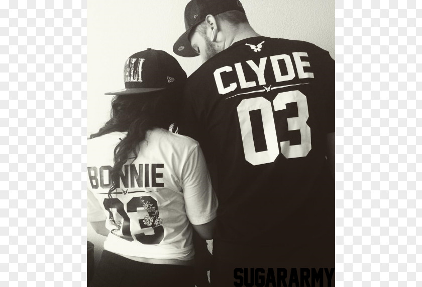 Bonnie And Clyde T-shirt Jersey Couple PNG