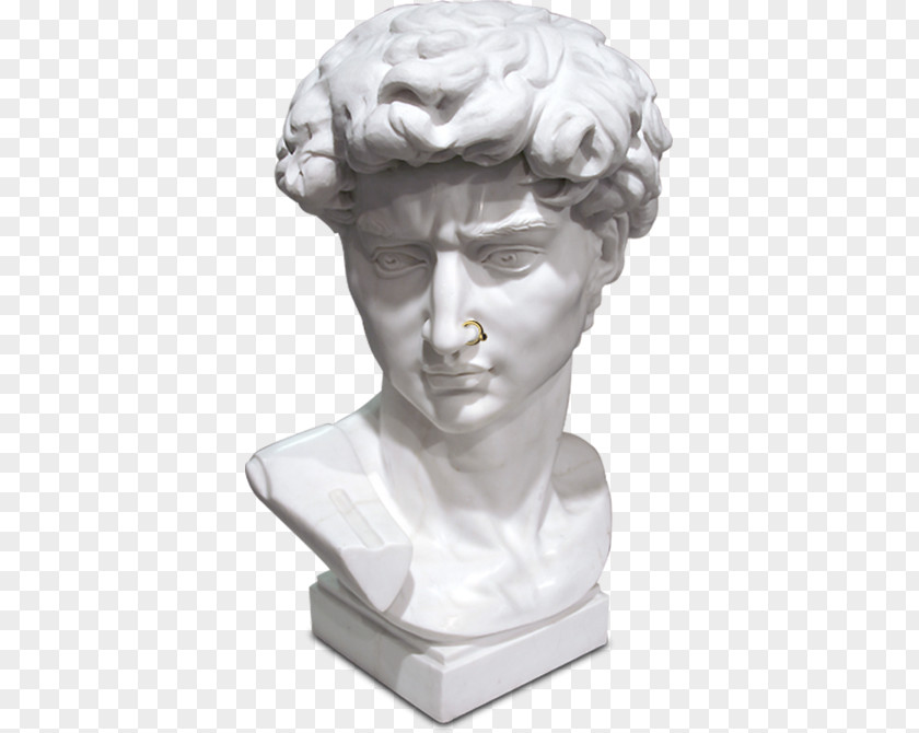 Bust David Marble Sculpture Stone Carving Statue PNG
