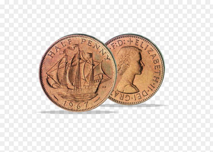 Coin Penny Threepence Copper Silver PNG